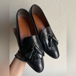 Everlane Black Leather Tassel Loafers